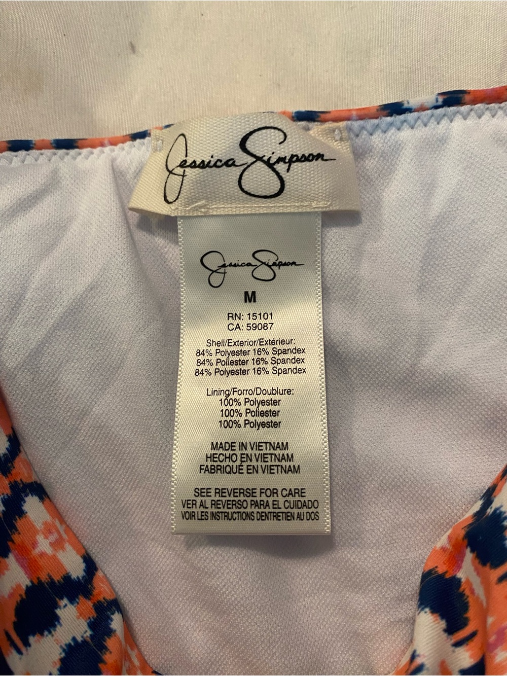 Jessica Simpson Cutout One-Piece Swimsuit - Size M - Geometric Pattern - Picture 7 of 12